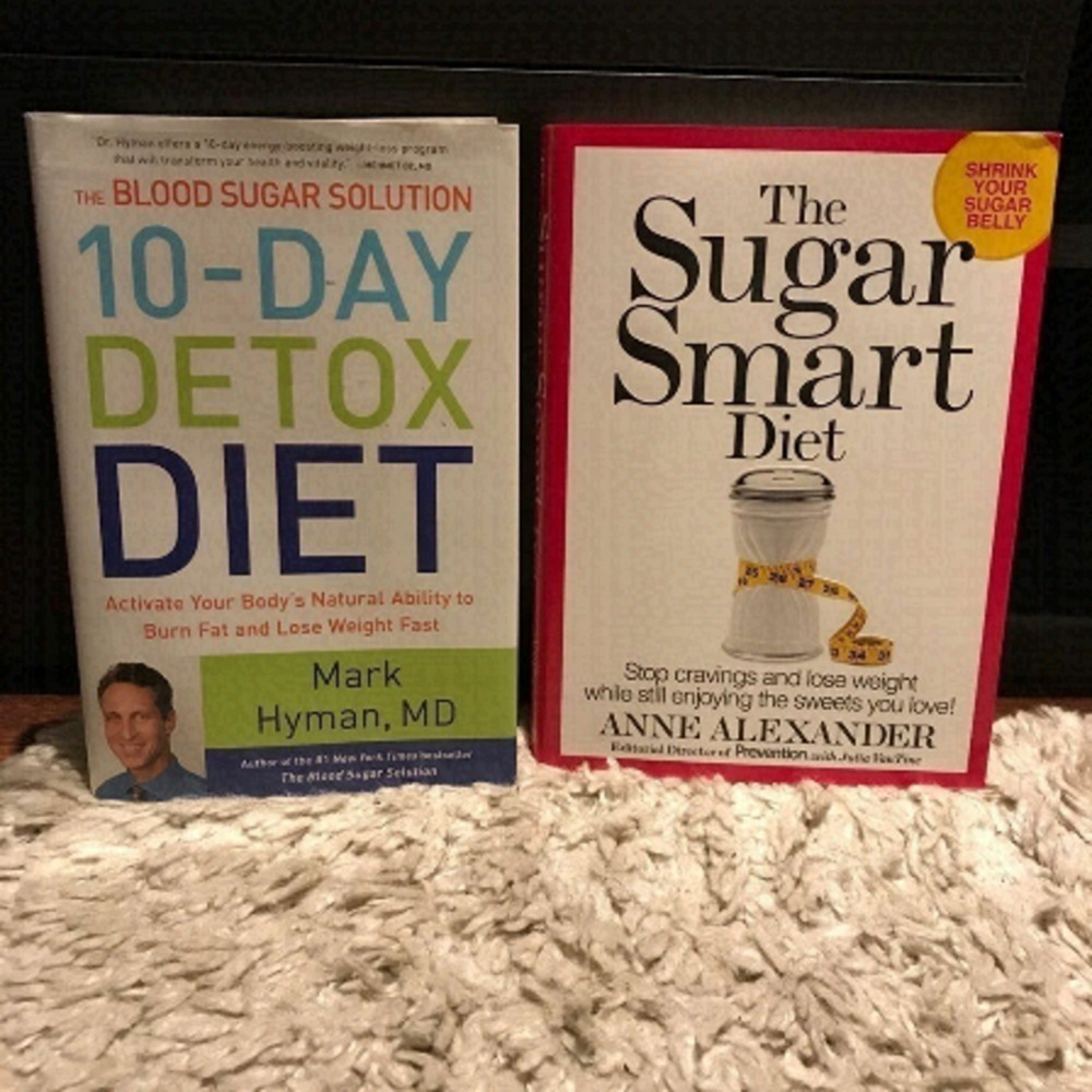 3 Diet Book Hard Cover Books-DETOX/SUGAR/VIRGIN
